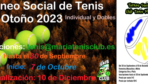 Torneo Social MTC Otoño 2023 Tenis y Padel